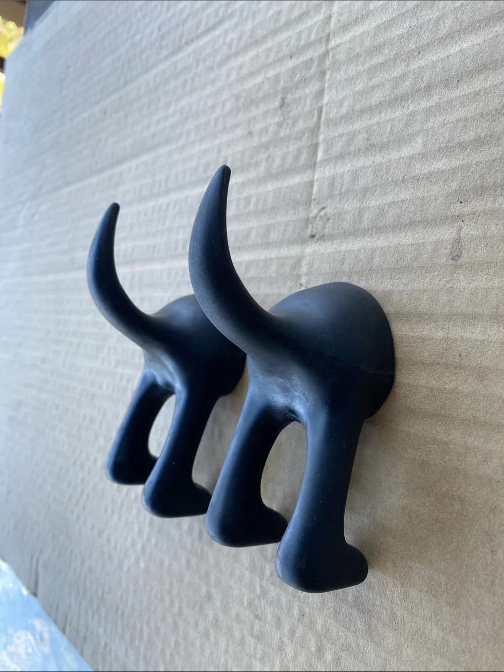 Dog tail Black Silicone Door Hook / Hanger